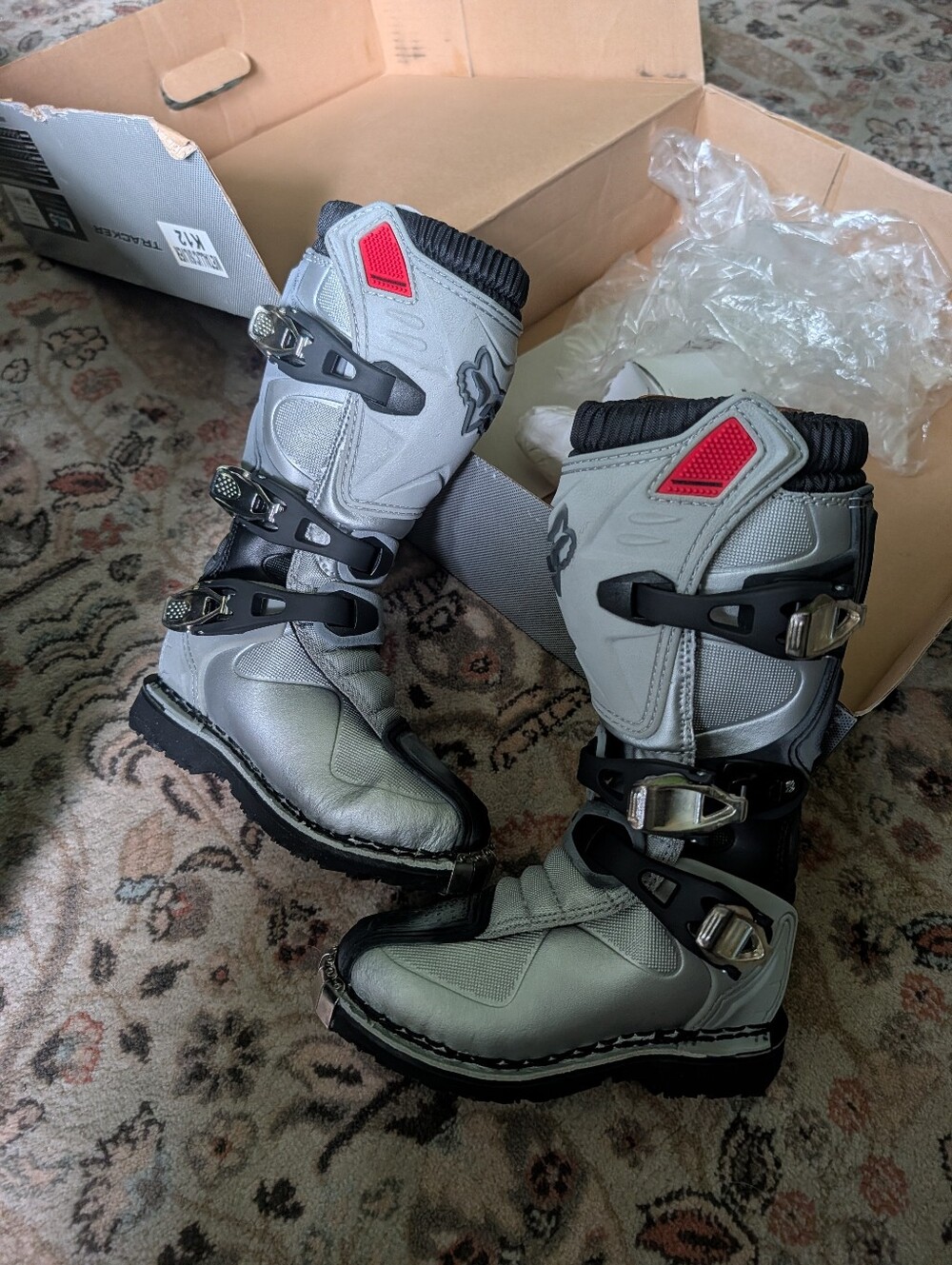 Fox Racing Kids Silver Boots